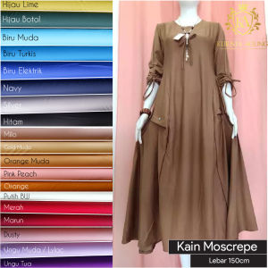 Kain Moscrepe bahan Moscrepe per Meter Bahan Gamis Rok Dress Gaun Murah Kurnia Agung