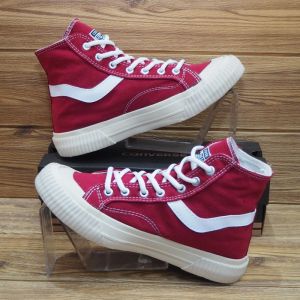 Sepatu Sneakers Pria Classic High Tinggi Merah Marron