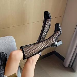 [Free Shipping] WomenS Sandals New Style With Thick Heels Non-Slip Soles Open-Toe Design Mid-To-High Heel Roman Style Soft Sole And Platform Sole