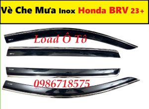 Viền Che Mưa Vè Che Mưa Xe Honda BRV 2023-24 Mẫu Nhựa Đen Thái Cao Cấp Bộ 04 Thanh Vè Sẵn Keo Dán 3M