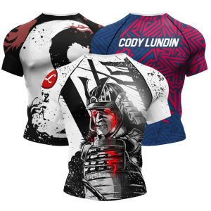 CODY LUNDIN Mens Compression Short Sleeve Athletic Base Layer Tops jiu jitsu Bjj Rashguard kickboxing No Gi Fitness T-Shirts