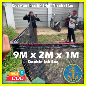Jangkarmas921 - Keramba Ikan 3 bar RK anti geser siap pakai ukuran 9x2x1