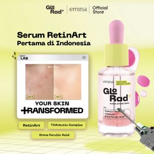 EMINA Glorad Water Sphere Serum | Serum Wajah | 20ml | RetinArt Retinol Glowing Bekas Jerawat Cerah