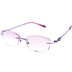 Rimless Readers Anti Blue Ray Anti-fatigue Proof Reading Glasses for Women Anti Glare Filter Lightweight Eyeglasses