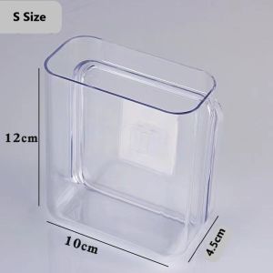 Transparent wall mobile storage box wall air conditioner remote control organizer punch-free toilet bathroom storage box