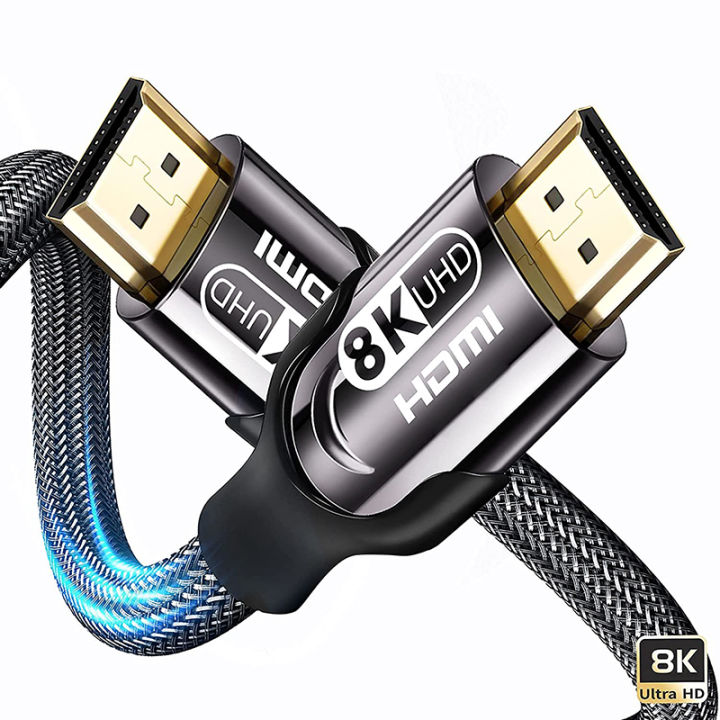 8K HDMI Cable 48Gbps Ultra HD Lead High-Speed Cord Supports 8K