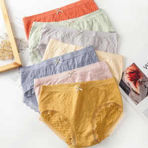 (แพ็ค5ตัว) กางเกงชั้นในแฟชั่น A25 กางเกงในผ้ายืด เป้า2ชั้น ต้านแบคทีเรียได้ดี เอวกลาง คละสี พร้อมส่ง