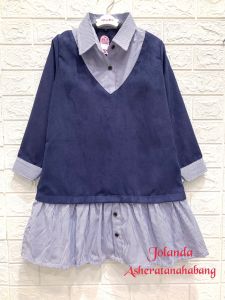 BAJU ANAK PEREMPUAN UMUR 4 - 16 TAHUN KRAH KOMBINASI SALUR BAHAN BABY CODORAY FREEONGKIR CASHBACK BISA COD