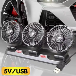 5/12/24V Auto Cooler Dual Head Mini Electric Car Fan SUV G3C5 Truck RV F H6E0
