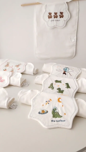 2Pcs Spring Summer Backrest Towel Cotton Kindergarten Baby Back Pads 0-8T Kids Sweat-absorbent Backrest Towel