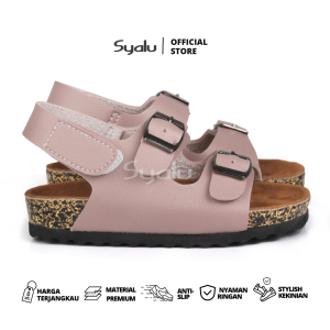 Syalu Sandal Anak Kasual Ringan Model Gesper Usia 1 2 Tahun Warna Pink CHT4