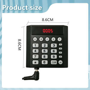 Queue numbering machine keypad for queuing wireless calling system