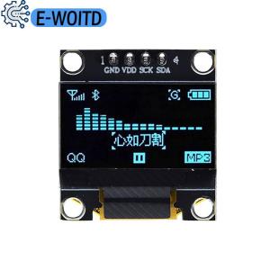 E-WOITD  DIY User 0.96 Inch OLED SSD1306 White Blue Yellow 128X64 IIC I2C Serial Display Module 12864 LCD Screen Board