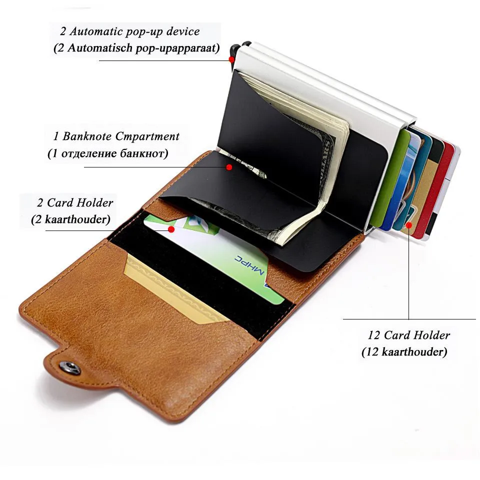 Anti Theft Smart Wallet Rfid Protection ID Credit Card Holder Men