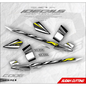 sticker striping motor yamaha fiz r bahan vinyilchromehologram motif simpel keren kekinian (vn035)