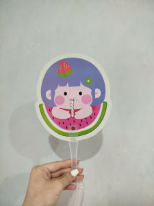 Quạt nhựa mini cầm tay nhân vật hoạt hình vui nhộn dễ thương quạt cầm tay mùa hè cho bé