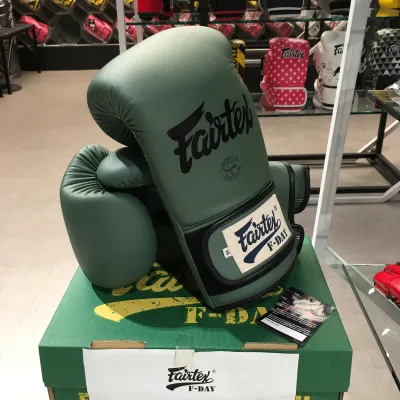 Fairtex BGV11 F-day Matte Green Muay Thai Boxing Gloves