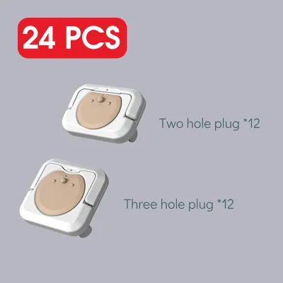 Hamshmoc 24 cái quay bé ổ cắm bảo vệ Bìa childproof bền trẻ em Ổ Cắm phích cắm bìa chống điện vật liệu chống cháy cho bảo vệ Bảo vệ an toàn cho trẻ nhỏ