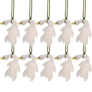 10PCS Fun Color-Changing Roast Duck Car Pendant UV Temperature Sensing Swing Duck Soft Glue Hanging Decor Auto Interior Decoration
