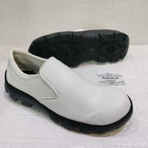SEPATU SAFETY PUTIH SOL DIJAHIT KELILING PRIA SEPATU KERJA PROYEKTRAKTORPABRIK