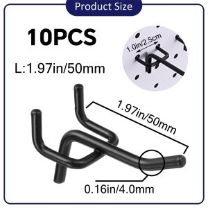10Pcs Peg Board Hooks Display Hooks Hole Board Grid Wall Mesh Display Hook Supermarket Shelves Shelf Display Hanger Rack