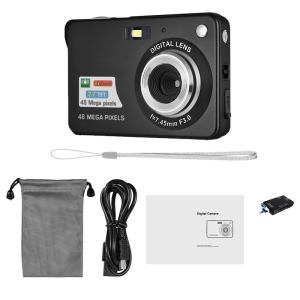 4K Digital Camera Mini Camera For Photography/Vlog Auto Focus 48MP 1080P HD Anti-Shake 8X Zoom Camera With 32G Memory Card Card and Reader Body Camera