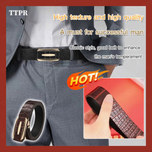 greatfunny Stylish Crocodile Pattern Leather Mens Automatic Buckle Waist Belt