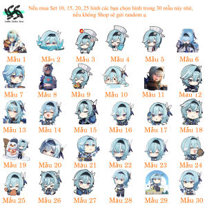 Genshin Impact  - Set 10/15/30 Sticker Eula hình dán chibi game genshin trang trí vali điện thoại laptop mũ bảo hiểm.. siêu đẹp chống nước chống xước