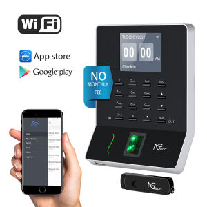 NGTeco Thumbprint Attendance Machine With APP for IOS Android For Small Company W3