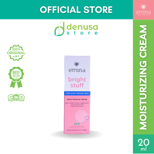Emina Bright Stuff Acne Prone Skin Moisturizer SPF15 20ml Krim Wajah Remaja Melembapkan Mencerahkan