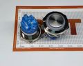 Nút nhấn nhả 19mm 5V Inox 304 LED trắng 6 chân đầu nhô. 