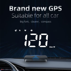 Car HUD GPS Gauge Head up Display Speedometer 3D Reflection Speed Compass Overspeed Alarm for All Cars SUV RV Pickup Truck Van