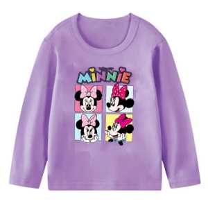 kaos oblong FAMILY FASHION lengan panjang kaos atasan MINNIE MOUSE annak perempuan 2-11 tahun bahan baby terry lembut