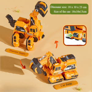 Aoduoyaya Dinosaur Transforming Toys Cars Action Figures Collision Deformation Excavator Robot Toy for Kid Boy