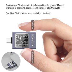 Multimeter Detector Type-C giao diện điện áp công suất hiện tại điện thoại máy đo kiểm tra 4.5-50V 0-12A Thiết bị thử kỹ thuật số