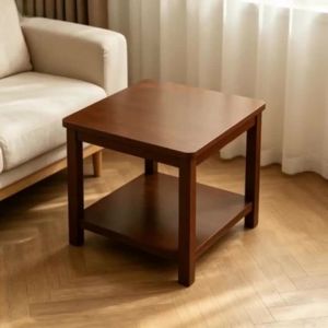 Sacesr Modern Minimalist Coffee Table Square Sofa Side Table Practical Solid Wood Leg Desk Indoor Multifunctional Living Room Furniture R7Q2P