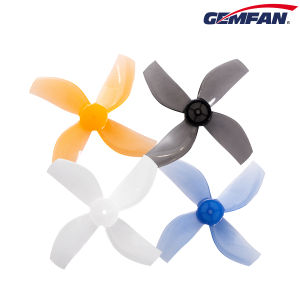Gemfan 35mm 4-blade Paddle Propellers for RC Airplane 1S Coreless Brushless Props - 4 Pair in Orange Gray White Blue