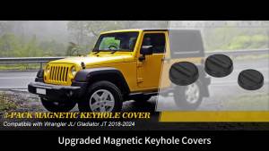 Magnetic Keyhole Covers for 2018-2026 Jeep Wrangler JL & Gladiator JT 3PCS