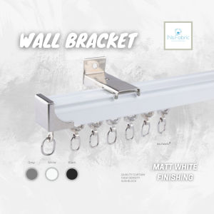 Ins.fabric Curtain track aluminium powder coated white high thickness (Single Wall Single Ceiling)