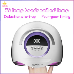 B&E UV LED Nail Lamp 300W with 4-Timer Dual Light Source 72 Lamp Beads Quick Drying Nails Professional Manicure Tools