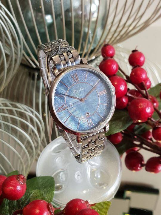 FOSSIL Jacqueline Blue Mother of Pearl Dial Ladies Mesh Watch