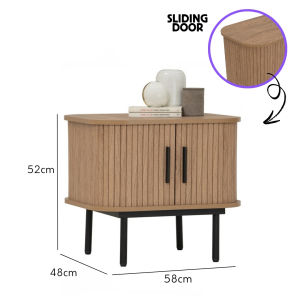 MUSE Design MAMU 180cm Sliding Door TV Cabinet-Oak