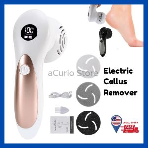 aCurio READY STOCK Electric Foot Callus Remover Vacuum Rechargeable Foot Scrubber Dead Skin Remover Foot File Exfoliating Pedicure Kit Tools