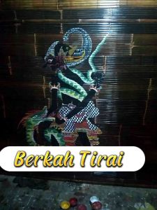 Tirai Bambu Wulung Motif Krey L2m T2m+ Katrol