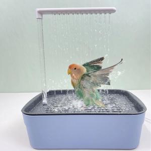 Electric Parrots Bathtub Automatic Water Circulation Bird Shower Basin for Home Desktop Use with Adjustable Water Flows