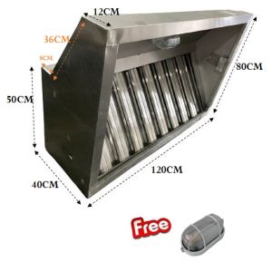 120&180CM COMMERCIAL KICTHEN EXHAUST HOOD 4KAKI/6 KAKI 不锈钢烟罩抽油烟机/STAINLESS STEEL COOKING STOVE EXHAUST COVER/KICTHEN EQUIPMENT