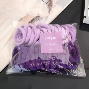50pcs/set no damage to hair good elasticity seamless hair tying rubber bands hair ropes colorful hair rings high elasticity headband accessories
