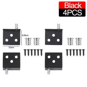 Feelife 10/2Pcs Concealed Hinges Invisible Cabinet Up and Down Door Pivot CT Corner Codes Hanging Tile Bracket for Wood Panel Cupboard