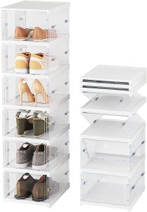 6 layers Foldable Shoes Organizer Installation Free Heavy Duty Hard Case