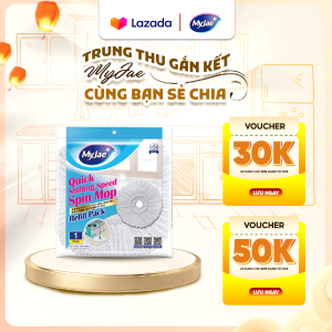 Bông Lau Thay Thế MyJae Dạng Tròn Dành Cho Cây Lau Nhà Xoay 360 Độ